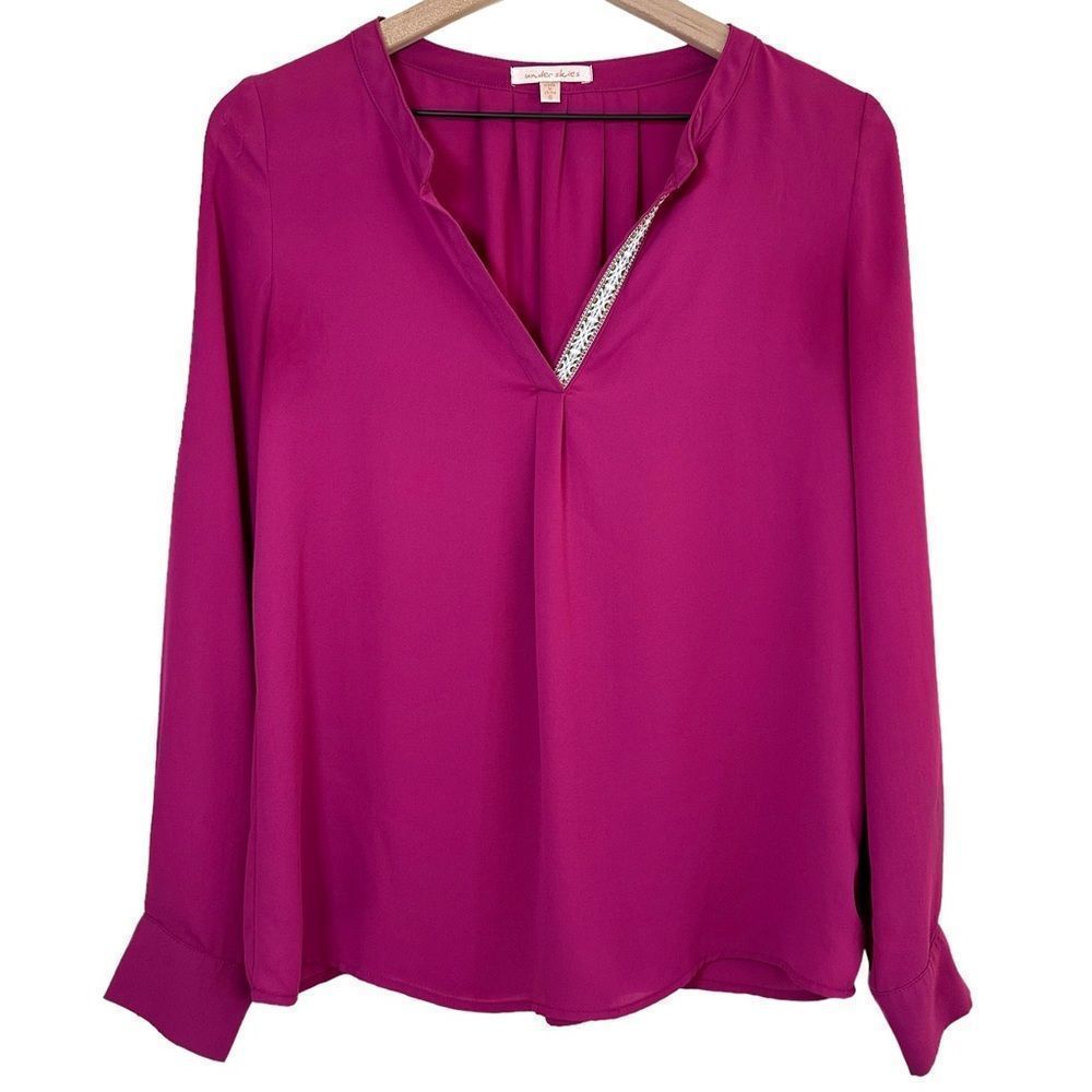 Under Skies from Anthropologie Long Sleeve V Neck Blouse Women’s Small
